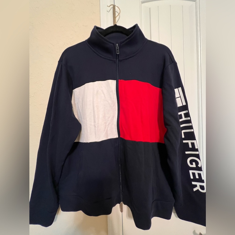 Women Tommy Hilfiger zippered jersey jacket. Y2K